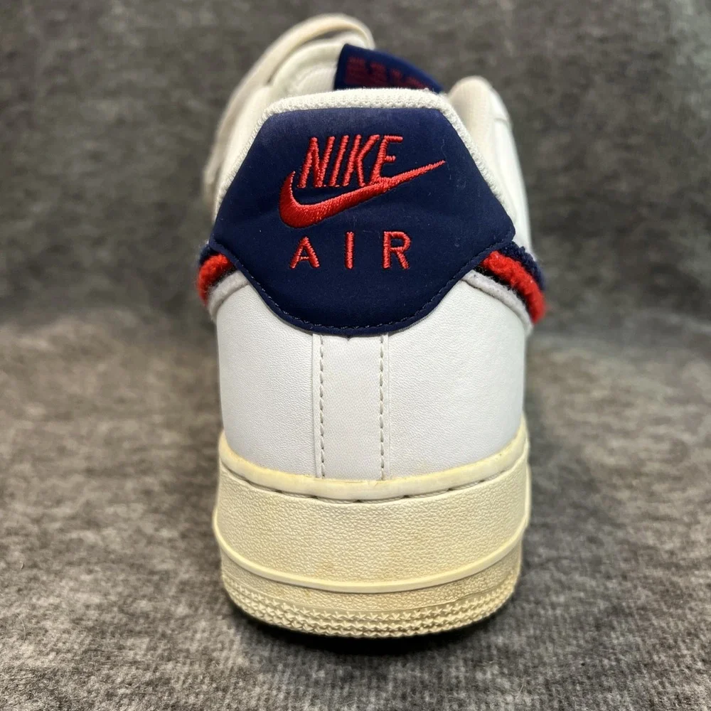 Air Force‎ One Low 3D Chenille Swoosh White Red Blue Mens Size 13